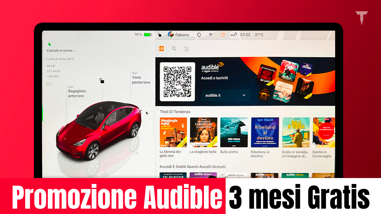 Audible: Come attivare 3 mesi di prova GRATUITA sulle Tesla 1
