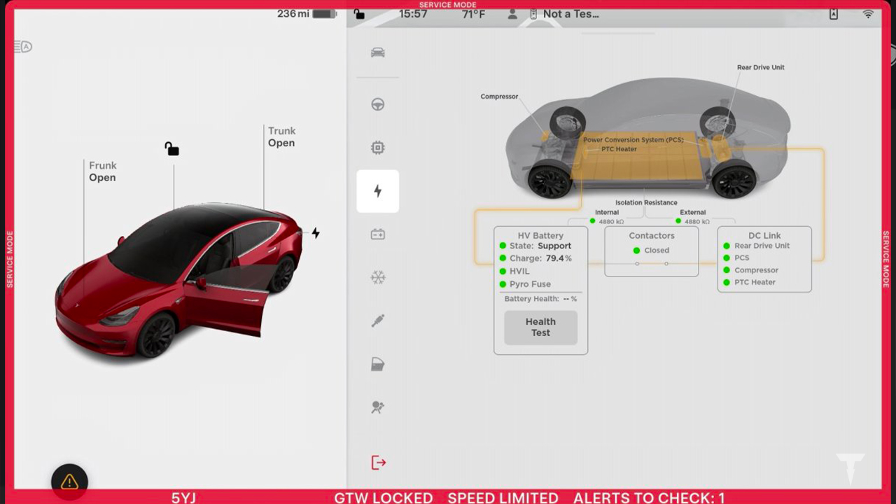Come verificare lo Stato di Salute della batteria della vostra Tesla tramite App e Service Mode 1