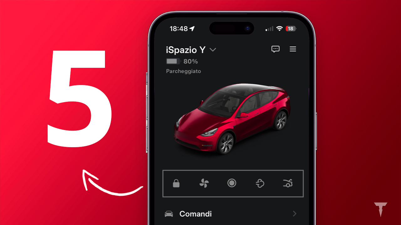 TRUCCO: Ecco come aggiungere un quinto pulsante nell'app Tesla 1