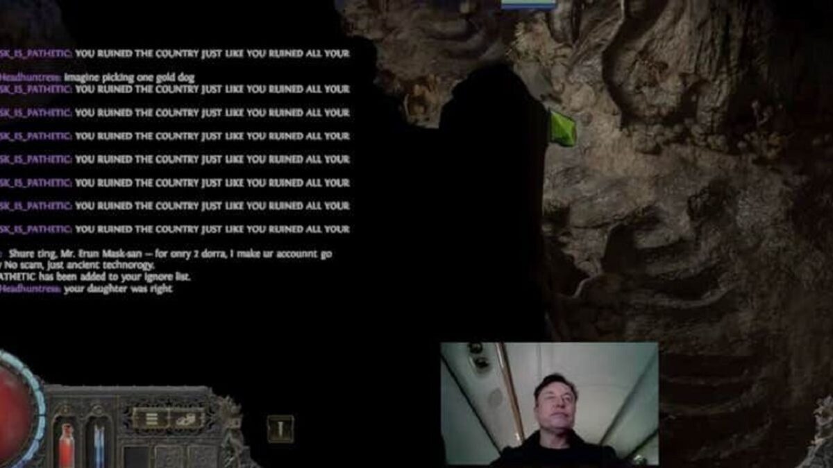 Elon Musk ricoperto di insulti e bullizzato in diretta streaming interrompe il collegamento dal suo Jet 1