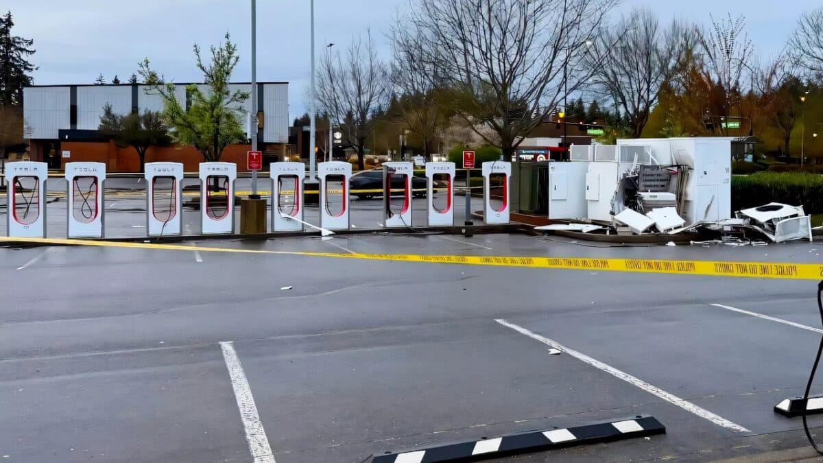 Tesla Supercharger esplode a Washington: si sospetta una bomba 1